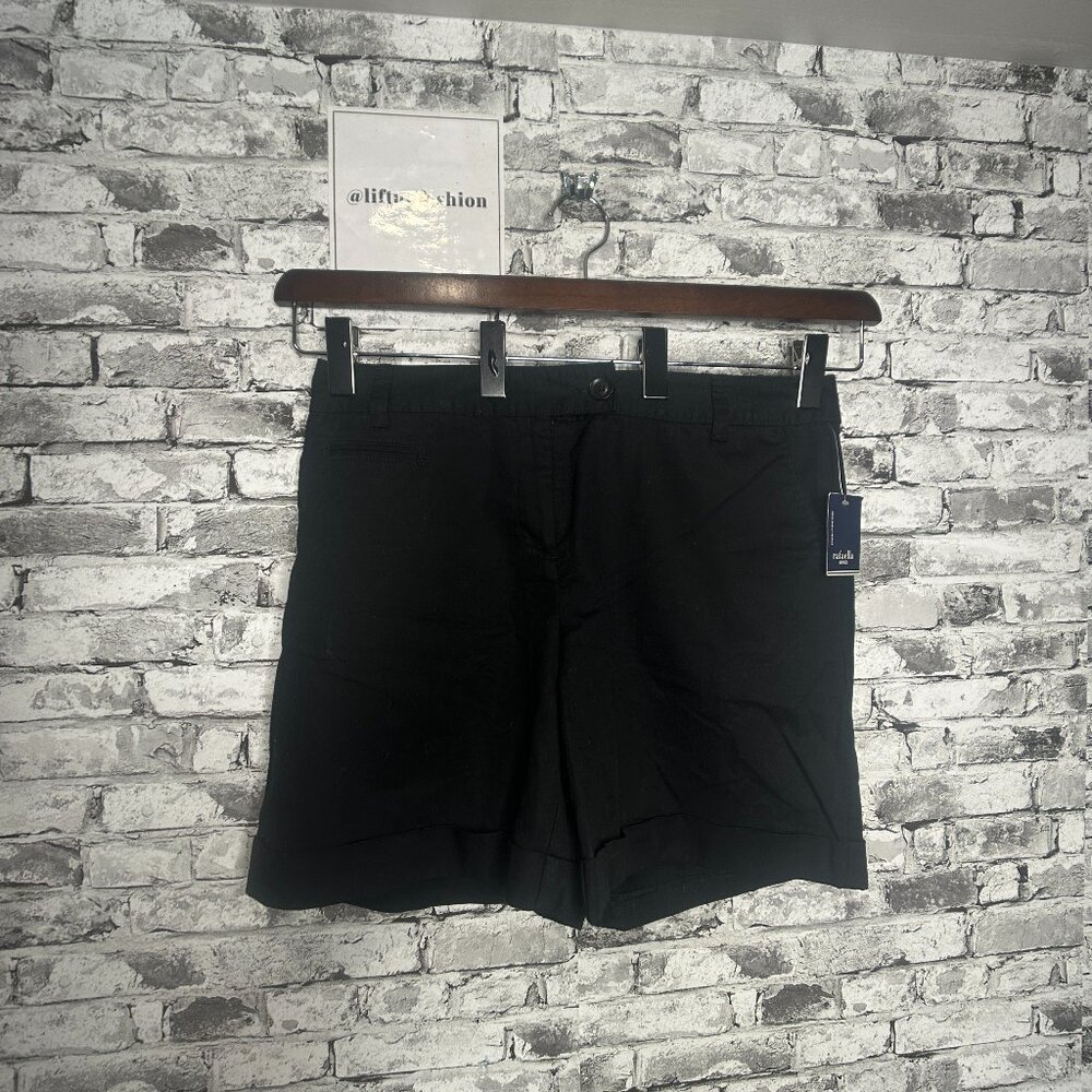 EUC Rafaella "The Stretch CTN Twill" Black Shorts Size 12